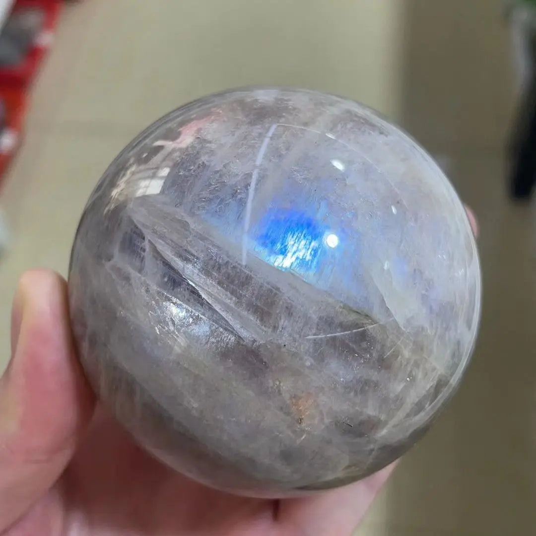 Crystal Healing Sphere: Polished Blue Moonstone