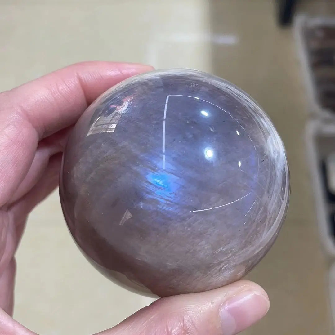 Crystal Healing Sphere: Polished Blue Moonstone